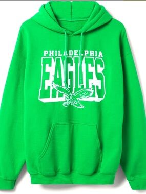 Junk Food Clothing Philadelphia Eagles Play Action Hoodie -Irish Green